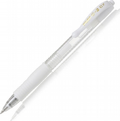 Στυλό Gel - Λευκό (0.7mm) - Pilot G-2