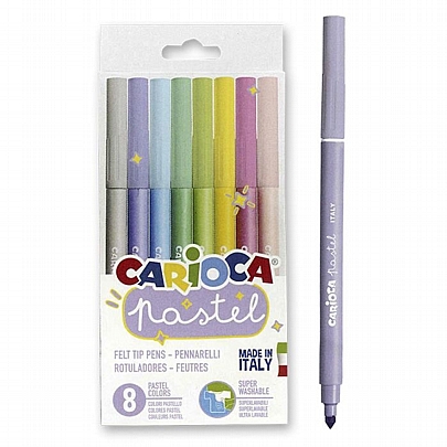 Μαρκαδόροι 8 χρωμάτων - Carioca Pastel