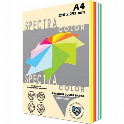 Χαρτί Α4 (80gr/m²) - 10 έντονα χρώματα (250φ) - Spectra