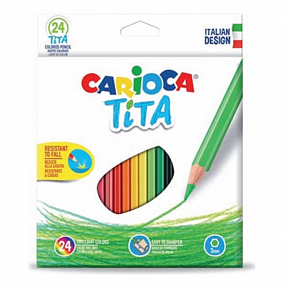 Ξυλομπογιές 24 χρωμάτων - Carioca Tita