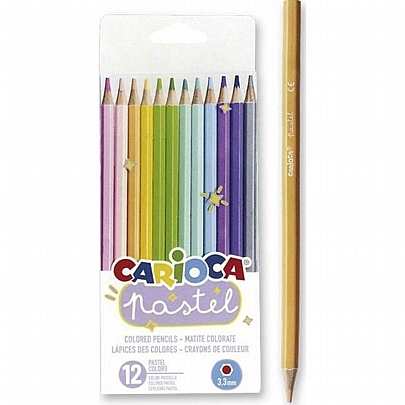 Ξυλομπογίες 12 χρωμάτων pastel - Carioca Pastel 