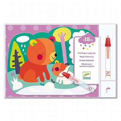 Ζωγραφίζω με μαρκαδόρο νερού - Αρκουδάκια & ζωάκια - Djeco