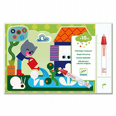 Ζωγραφίζω με μαρκαδόρο νερού - Γατούλες στον κήπο - Djeco