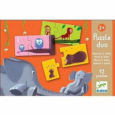 Puzzle Duo: Μαμά & παιδί (12 ζευγάρια) - Djeco