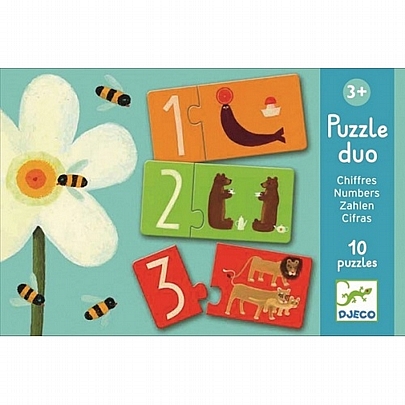 Puzzle Duo: Μαθαίνω τους αριθμούς (10 ζευγάρια) - Djeco