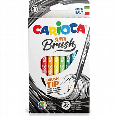 Μαρκαδόροι 10 χρωμάτων - Carioca Super Brush