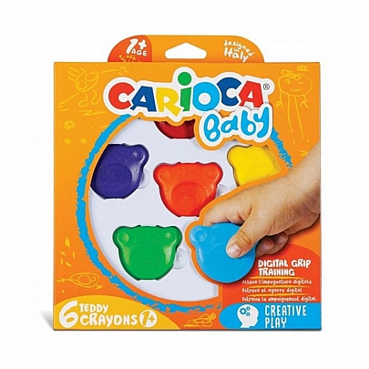 Βρεφικές κηρομπογιές 6 χρωμάτων - Carioca Baby