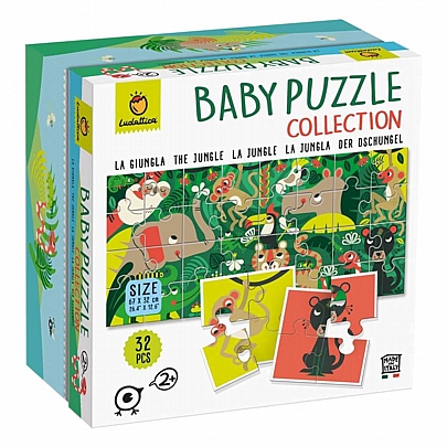 Baby Puzzle: Παζλ διπλής όψεως - Ζούγκλα (8x4κ/32κ) - Ludattica