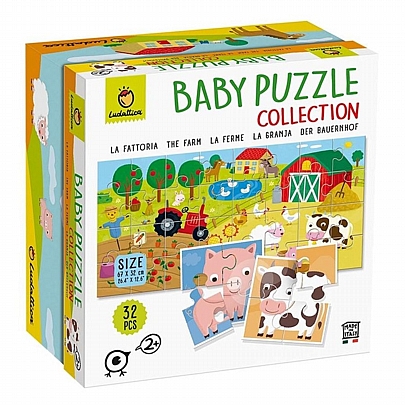 Baby Puzzle: Παζλ διπλής όψεως - Φάρμα (8x4κ/32κ) - Ludattica
