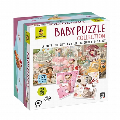 Baby Puzzle: Παζλ διπλής όψεως - Πόλη (8x4κ/32κ) - Ludattica