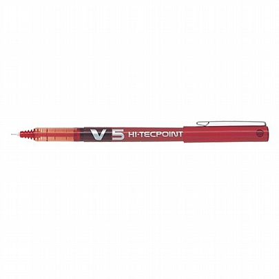 Στυλό πενάκι Υγρής Μελάνης - Κόκκινο (0.5mm) - Pilot V5 Hi-Tecpoint
