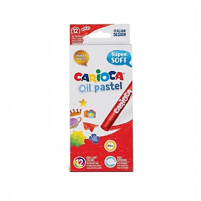 Λαδοπαστέλ 12 χρωμάτων (Ø10mm) - Carioca Oil Pastel