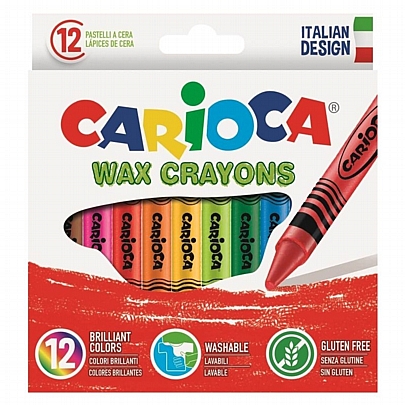 Κηρομπογιές 12 χρωμάτων - Carioca Wax 
