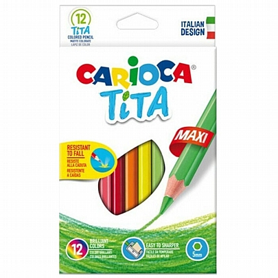 Ξυλομπογίες 12 χρωμάτων Maxi - Carioca Tita