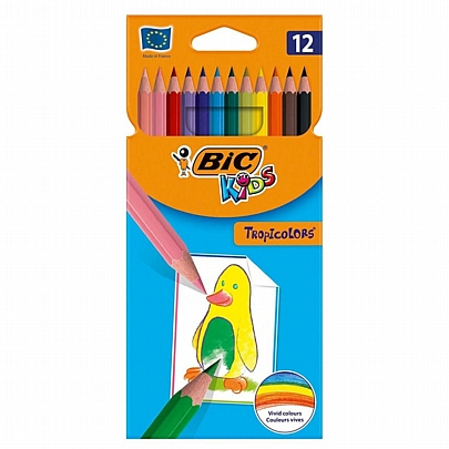 Ξυλομπογιές 12 χρωμάτων Tropicolors - Bic Kids