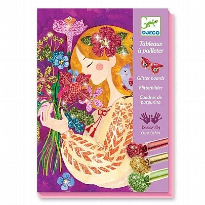 Δημιουργώ με glitter - Κορίτσι με λουλούδια - Djeco