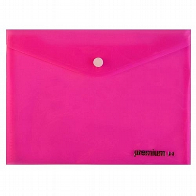 Φάκελος με κουμπί Premium - Ροζ (Α4) - A&G