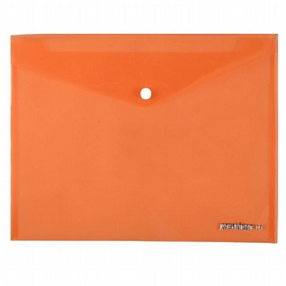 Φάκελος με κουμπί Premium - Πορτοκαλί (Α4) - A&G