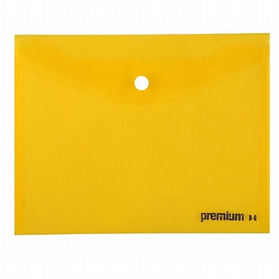 Φάκελος με κουμπί Premium - Κίτρινος (Α4) - A&G