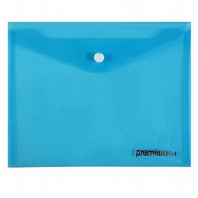 Φάκελος με κουμπί Premium - Γαλάζιος (Α4) - A&G