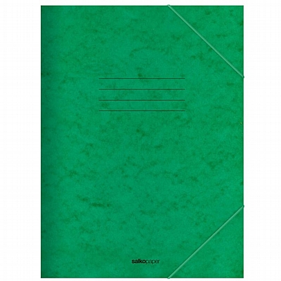 Χάρτινος φάκελος με λάστιχο - Πράσινος (25x35) - Salkopaper