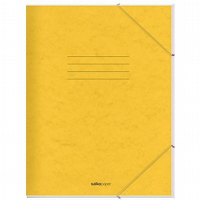 Χάρτινος φάκελος με λάστιχο - Κίτρινος (25x35) - Salkopaper