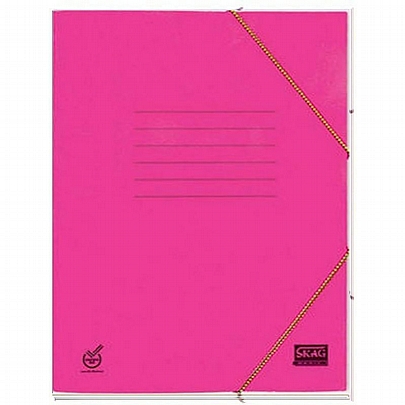 Χάρτινος Φάκελος Πλαστικοποιημένος με λάστιχο - Φούξια (25x35) - Skag