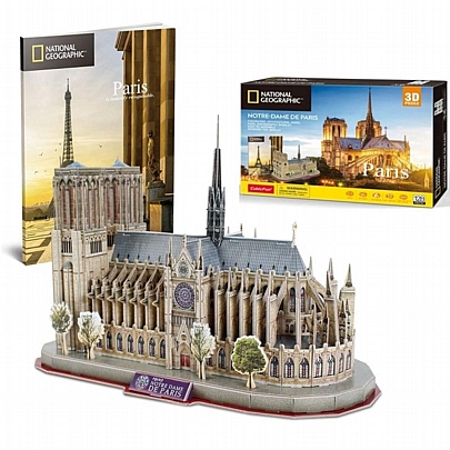 Παζλ 3D - Notre-Dame de Paris (128κ) National Geographic - CubicFun