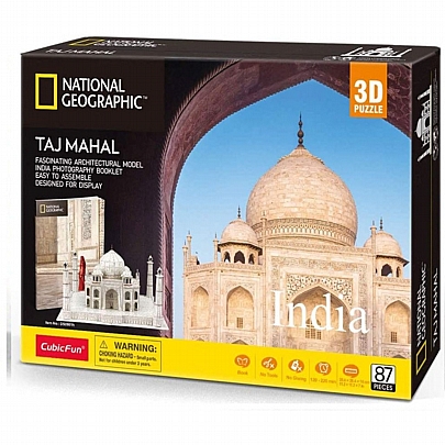 Παζλ 3D - Taj Mahal India (87κ) National Geographic - CubicFun
