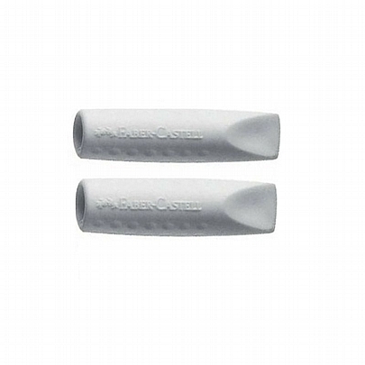 Σετ σβήστρες για μολύβι (2τεμάχια) - Λευκές - Faber-Castell Grip Eraser Cap
