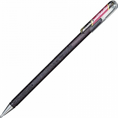 Στυλό Gel - Glitter Μεταλλικό Μαύρο & Κόκκινο (1.0mm) - Pentel