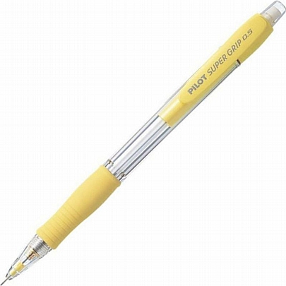 Μηχανικό μολύβι με γόμα κίτρινο - Super Grip (0.5mm) - Pilot