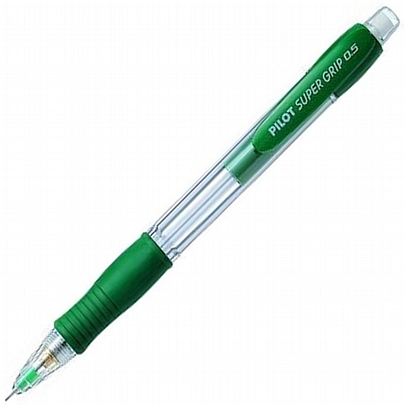 Μηχανικό μολύβι με γόμα πράσινο - Super Grip (0.5mm) - Pilot
