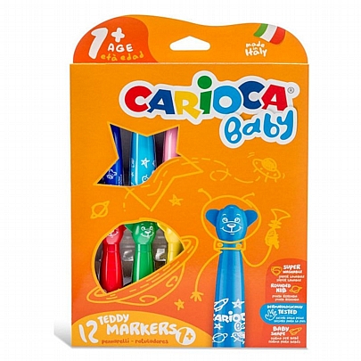 Μαρκαδόροι 12 χρωμάτων αρκουδάκια - Carioca Baby