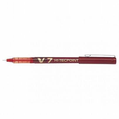 Στυλό πενάκι Υγρής Μελάνης - Κόκκινο (0.7mm) - Pilot V7 Hi-Tecpoint
