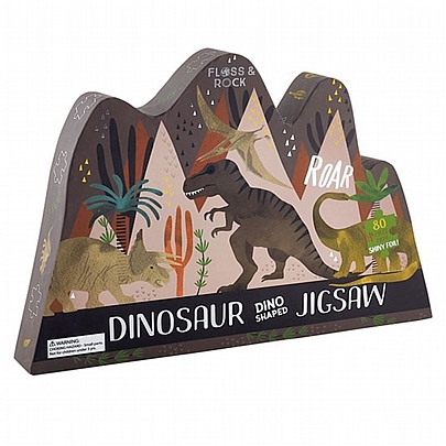 Παζλ με Ασημένιες λεπτομέρειες - Δεινόσαυροι (80κ) - Floss & Rock