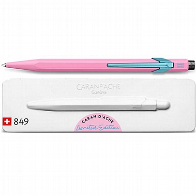 Στυλό πολυτελείας με θήκη Hibiscus Pink - Μπλε - Caran d'Ache Limited Edition