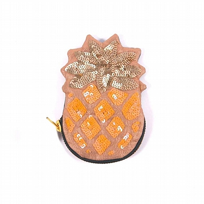 Χειροποίητο Πορτοφολάκι Κερμάτων με Πούλιες - Pineapple - ArteBene