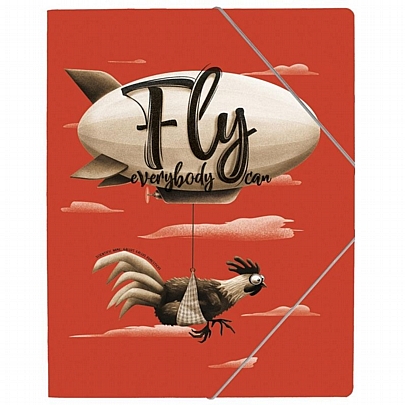 Πλαστικός φάκελος με λάστιχο - Fly Chicken (A4) - A&G