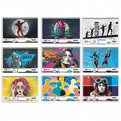 Μπλοκ ζωγραφικής σπιράλ Νο.7 (51Φ.) - Skag