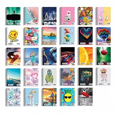 Μπλοκ σημειώσεων ριγέ σπιράλ Fancy 11x15 (60Φ.) - Skag