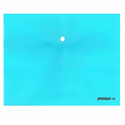 Φάκελος με κουμπί Premium - Pastel Γαλάζιο (Α4) - A&G
