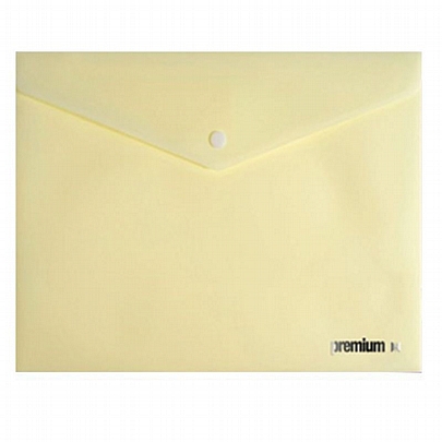 Φάκελος με κουμπί Premium - Pastel Κίτρινο (Α4) - A&G