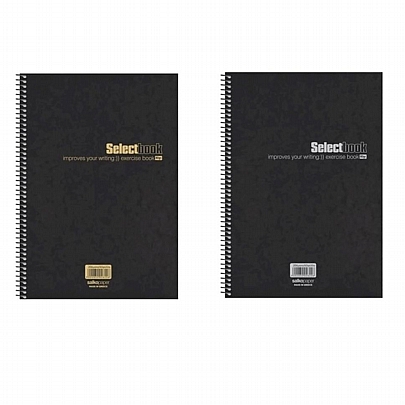 Τετράδιο σπιράλ Β5 - 2 θέματα SelectBook Black (60Φ.) - Salkopaper