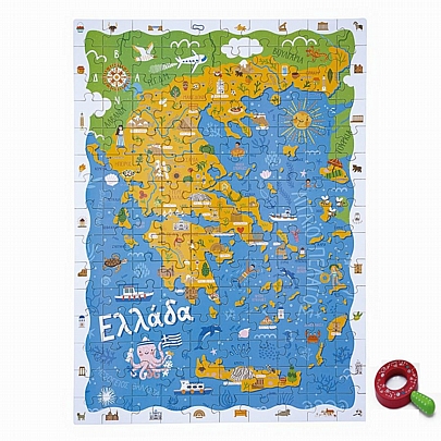 Detective Puzzle: Εξερευνώ τον Xάρτη της Ελλάδας με μεγεθυντικό φακό (108κ) - Ludattica