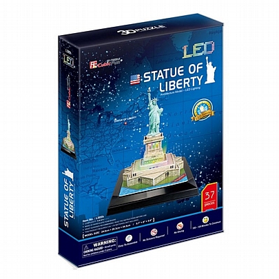 Παζλ 3D LED - Statue of Liberty (37κ) - CubicFun
