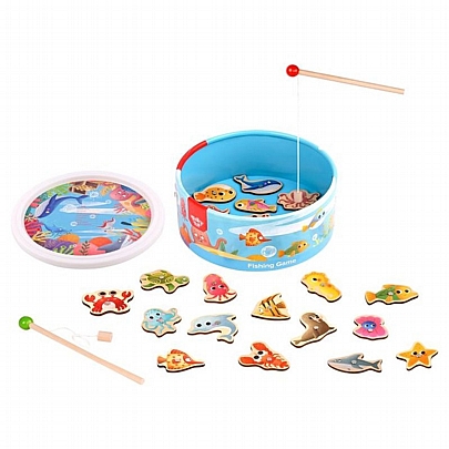 Ξύλινο μαγνητικό ψάρεμα - Θαλάσσια Ζωάκια - Tooky Toy