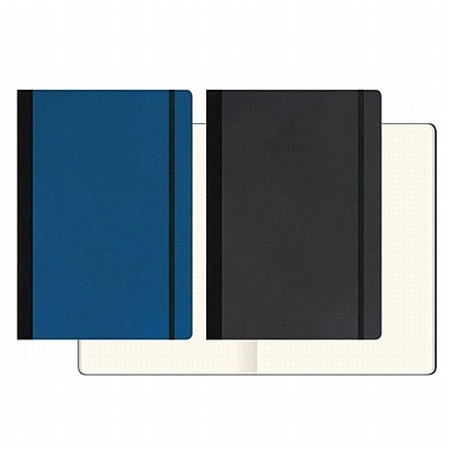 Σημειωματάριο Dotted με λάστιχο - Blue & Black  (17x24) - Skag