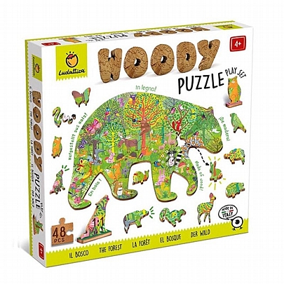 Woody Puzzle: Ζώα του Δάσους (48κ) - Ludattica