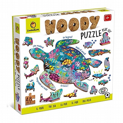 Woody Puzzle: Ζώα της Θάλασσας (48κ) - Ludattica